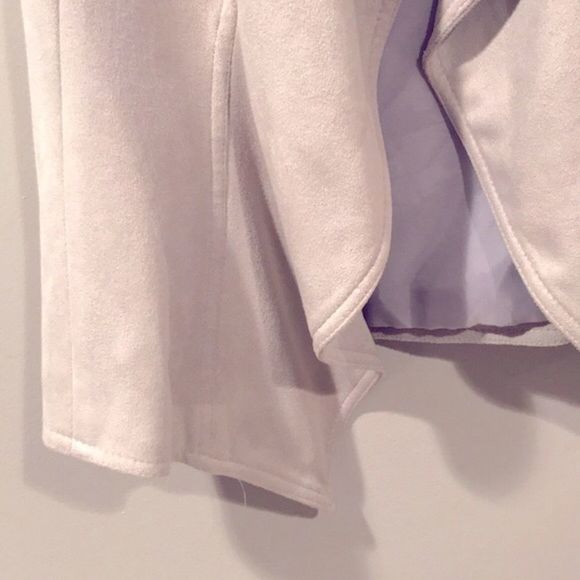 INC Faux Suede Open Front Moto Vest - Picture 5 of 9